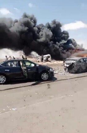 الصحة: 18 مصابا وحالتي وفاة في حادث طريق «الإسكندرية - مطروح»