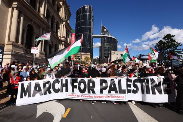 مظاهرات دعم فلسطين فى مدينة بريزبين الأسترالية مظاهرات دعم فلسطين فى مدينة بريزبين الأسترالية